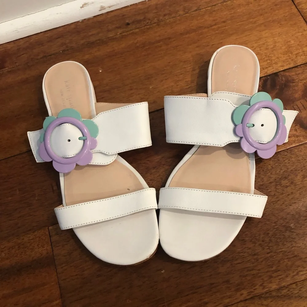 Kate Spade Women's White Fabi Sandals - Picture 1 of 10